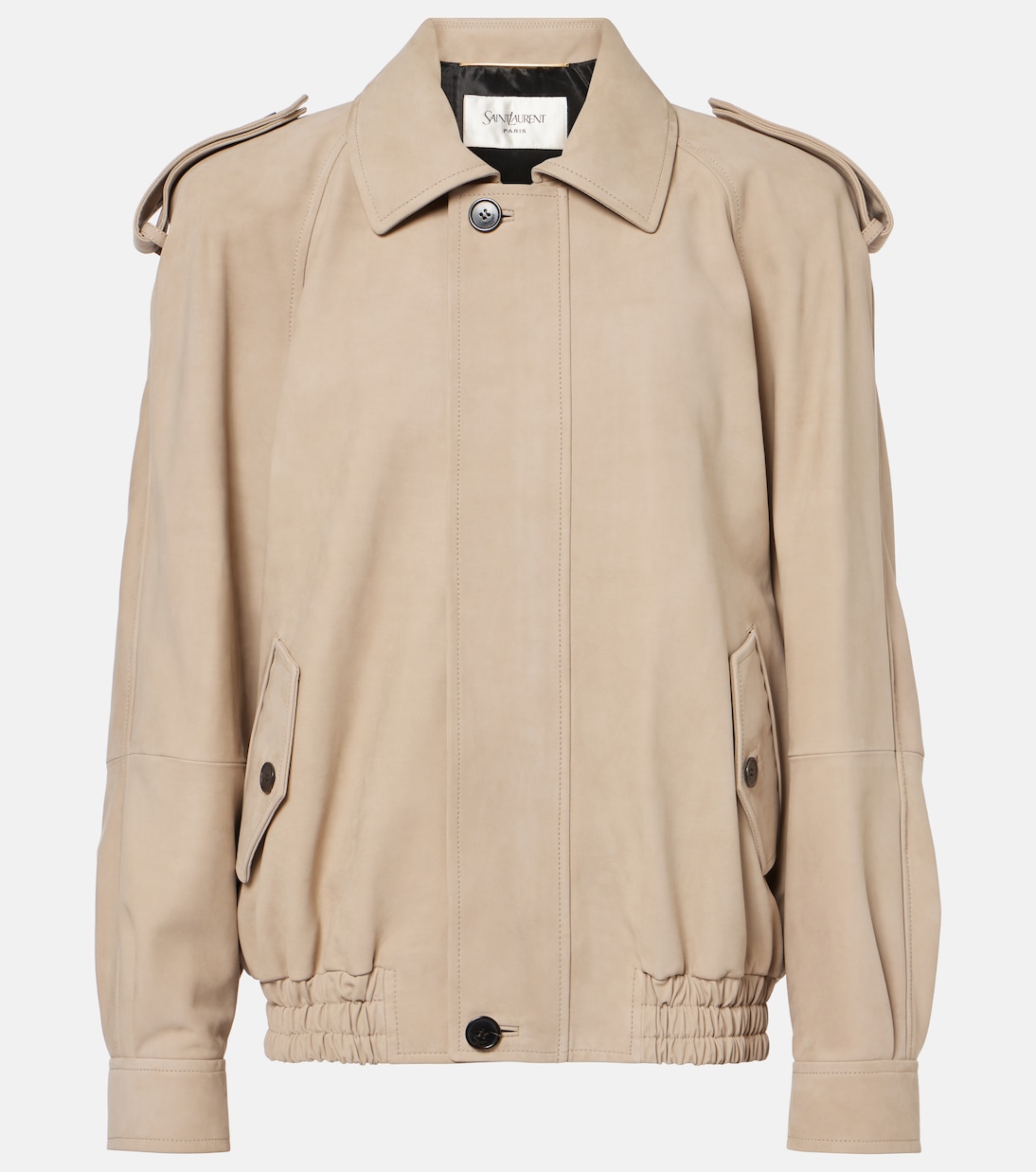 

Кожаная куртка Saint Laurent, Gris Clair