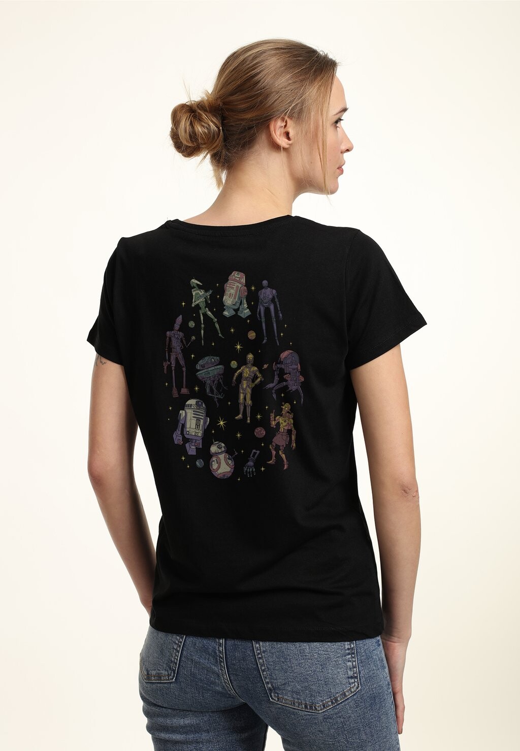 

Футболка с принтом STAR WARS MULTIPLE FANCHISE SIDEKICK CIRCLE Star Wars, черный
