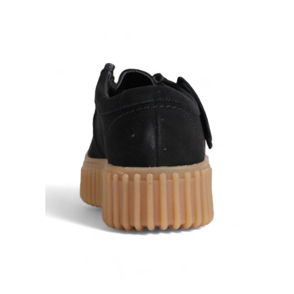 Черные замшевые туфли на плоской подошве Clarks — фото 4