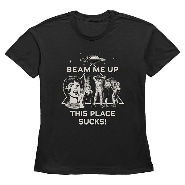 

Женская футболка с принтом Stranger Things Beam Me Up Licensed Character