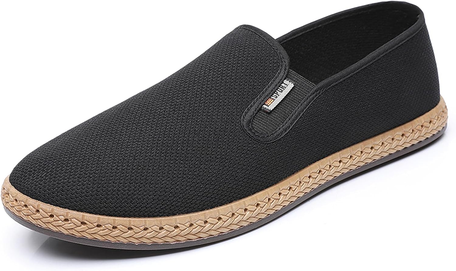 

Мужские слипоны из холщовой ткани, повседневная обувь, кроссовки, удобные прогулочные тапочки, обувь для снятия боли, черные модные дышащие лоферы Wsvpeto