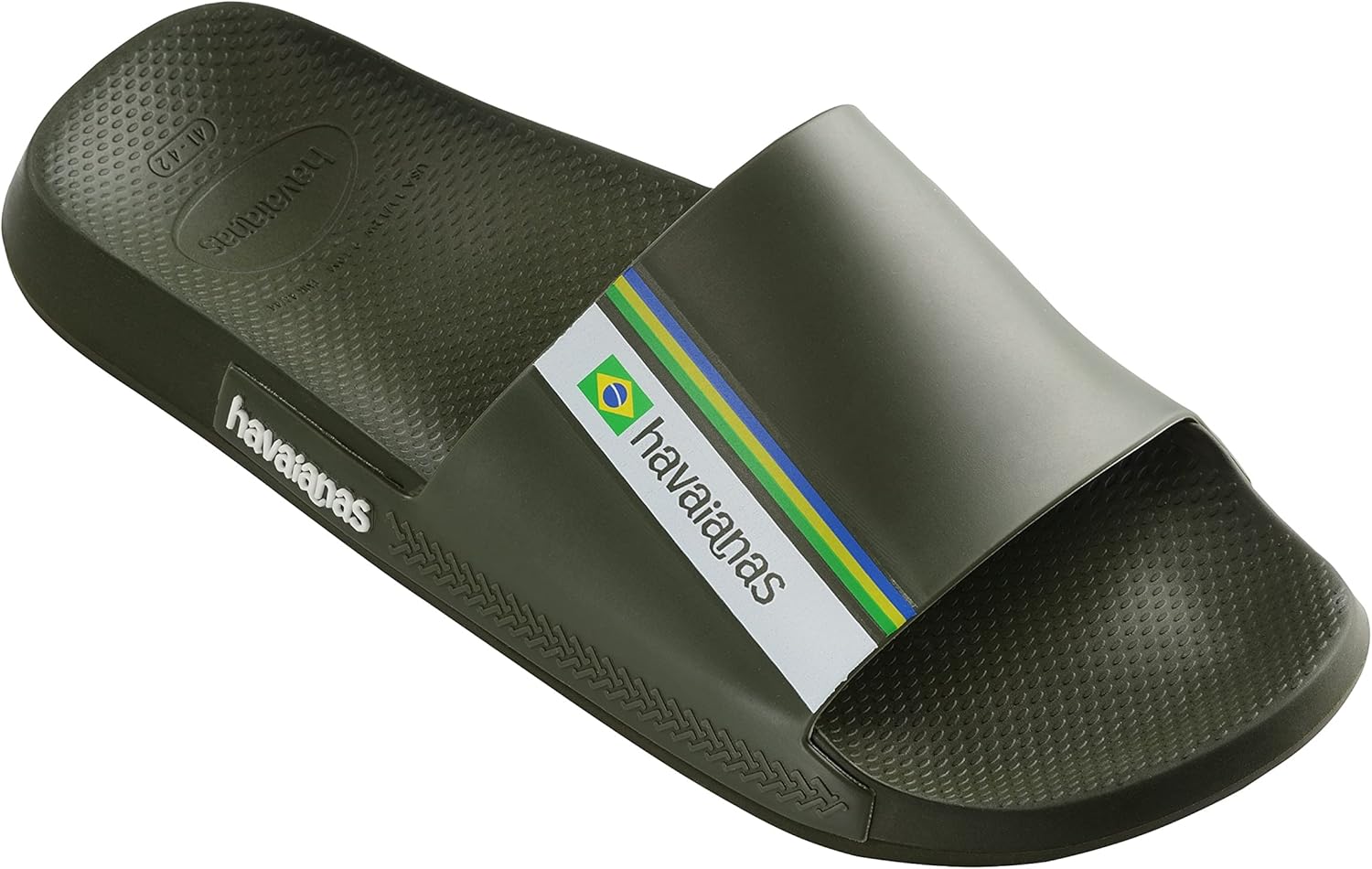 Сандалии Havaianas Slide Brazil унисекс, зеленый — фото 3