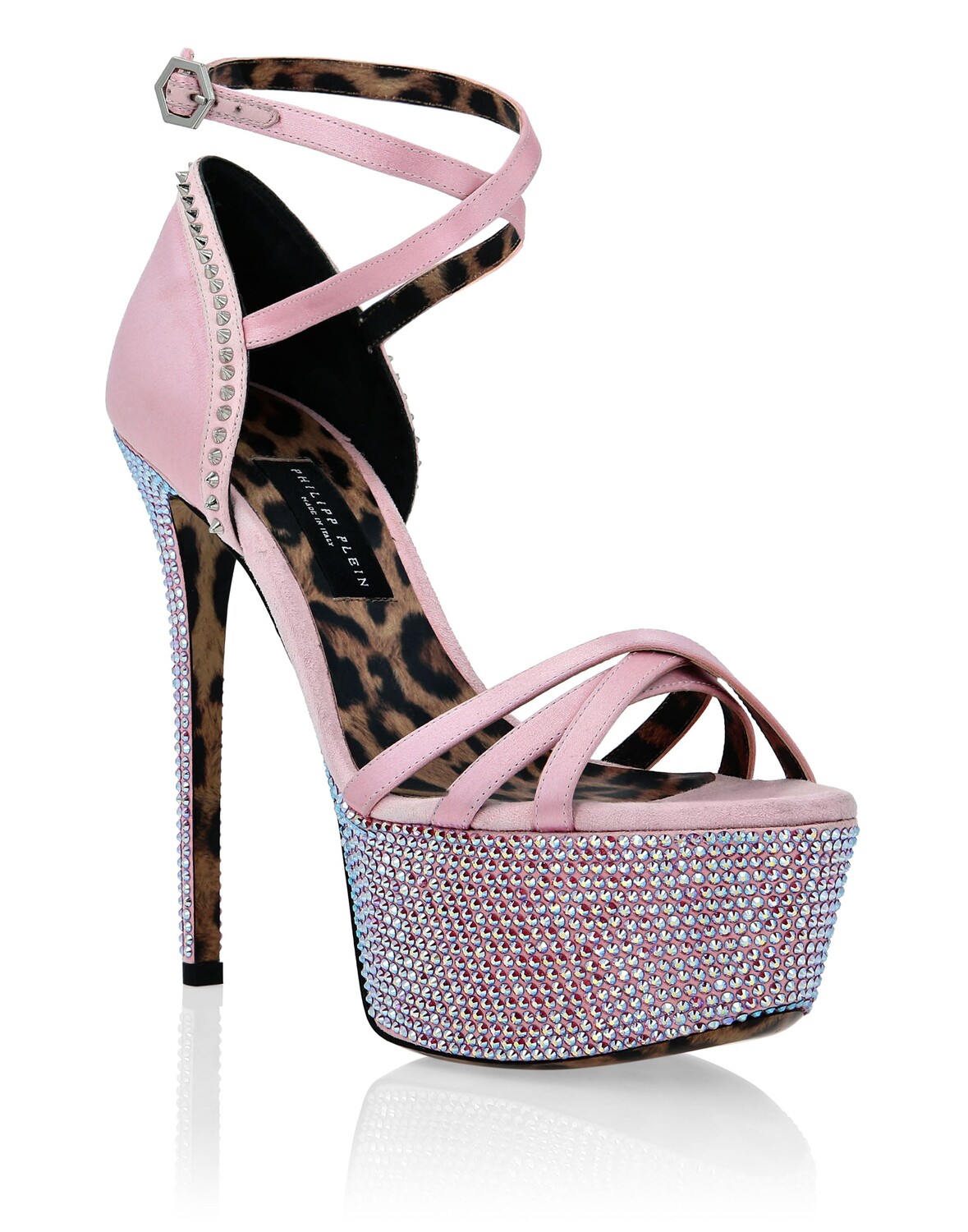 

Сандалии на платформе с кристаллами Philipp Plein, цвет Rose / Pink