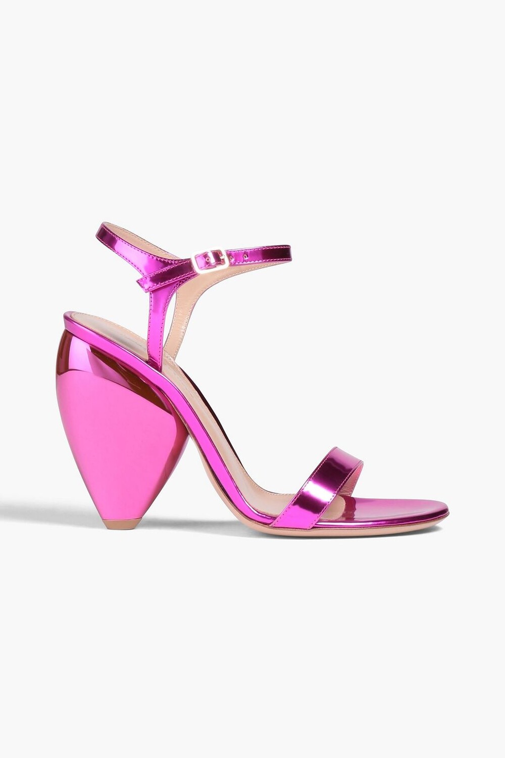 

Босоножки из зеркальной кожи GIANVITO ROSSI, розовый