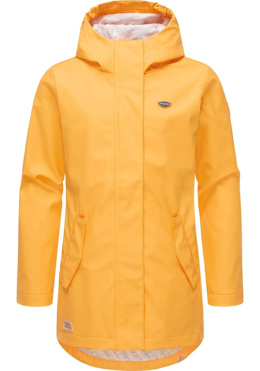 

Плащ-дождевик "Марьянка II", стильная парка-дождевик для девочек со сварными швами Ragwear, желтый
