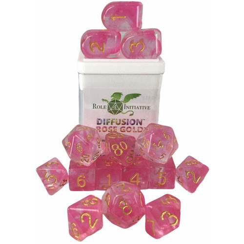 

Аксессуары Role 4 Initiative R4I Dice w/ Arch'd4: Diffusion - Rose Gold (15)