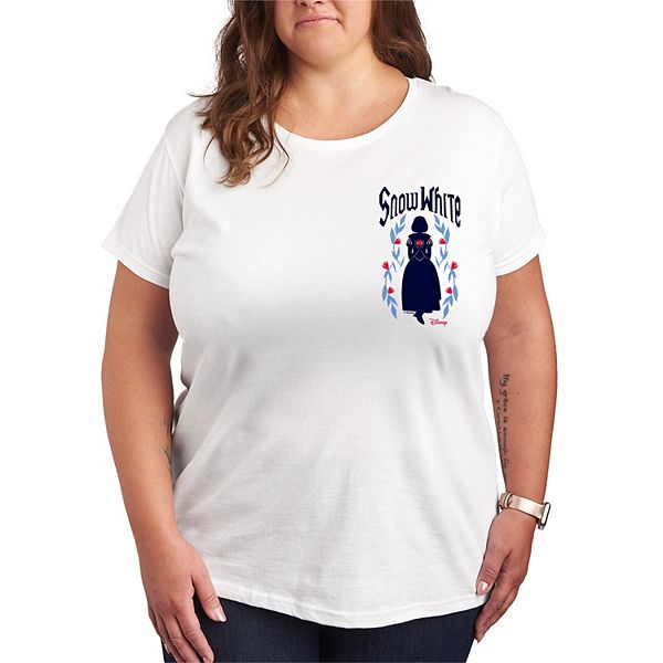 

Футболка с принтом на груди Snow White Plus Size Disney, Белый, Футболка с принтом на груди Snow White Plus Size Disney
