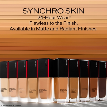 Осветляющая подтяжка лица spf 30 Shiseido Synchro Skin Radiant Lifting Foundation Advanced, 310 Silk 30 ml — фото 4