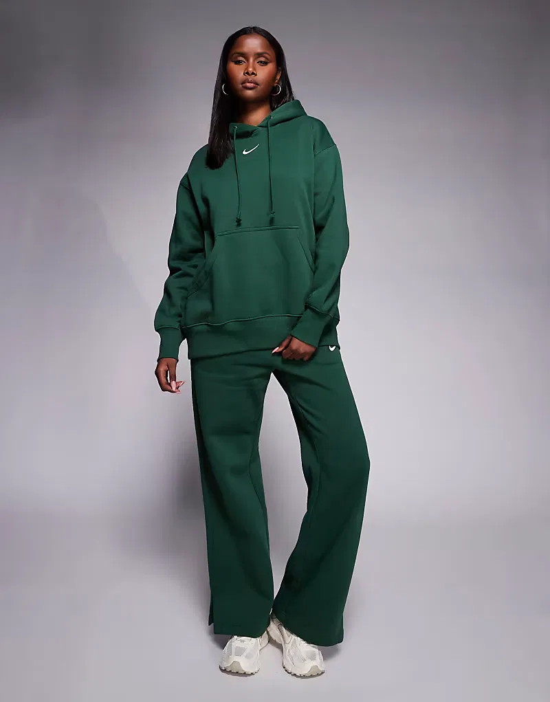 Толстовка Nike Phoenix Fleece оверсайз, зеленый — фото 4