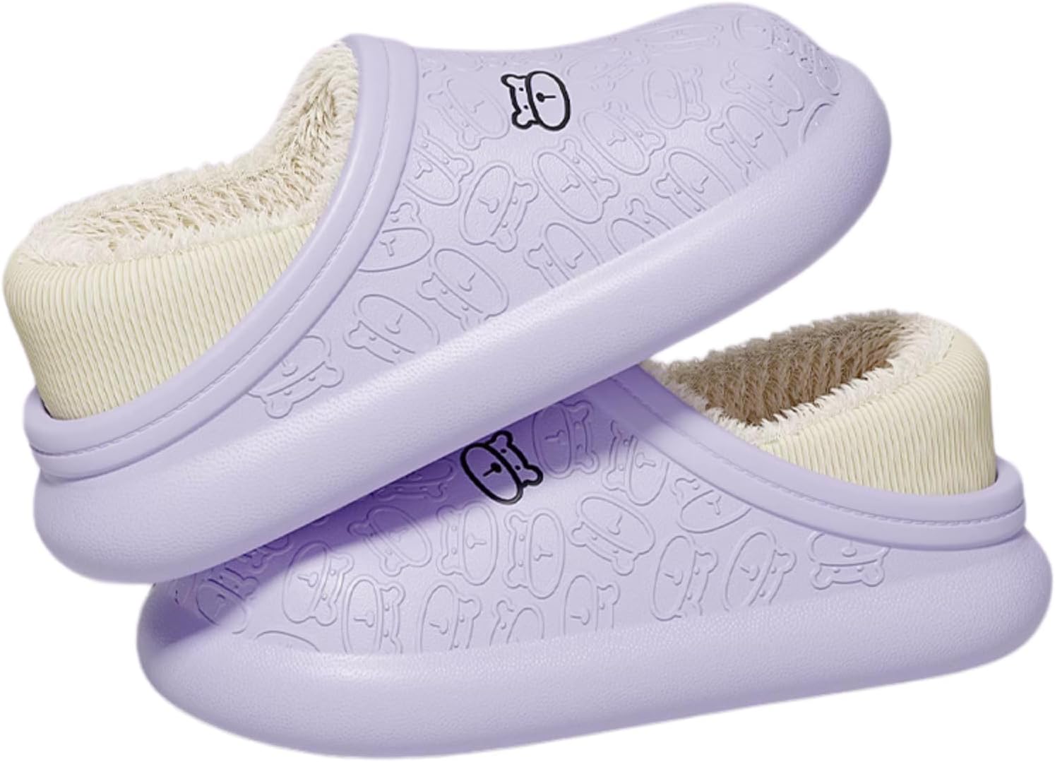 

Женские зимние теплые водонепроницаемые плюшевые тапочки-медвежата YPNMR, пушистые домашние тапочки-кубинки для улицы и дома, фиолетовый