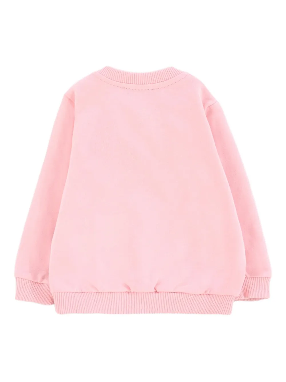 Толстовка с круглым вырезом и принтом Moschino Kids, розовый — фото 2