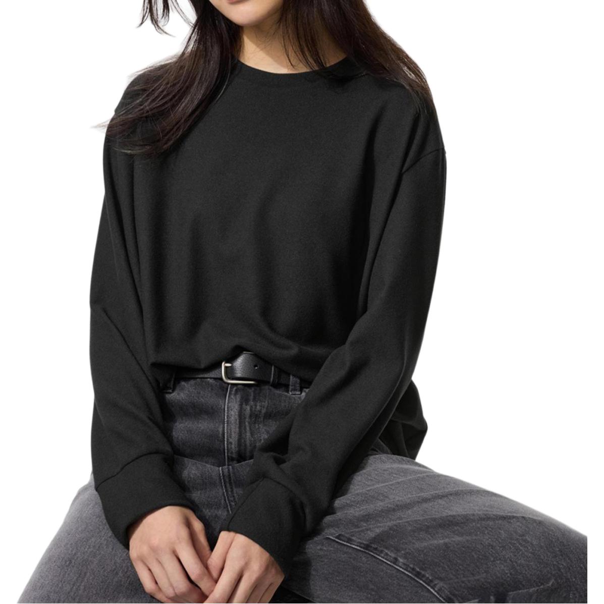 Лонгслив Uniqlo Soft Knitted Fleece, 09 черный