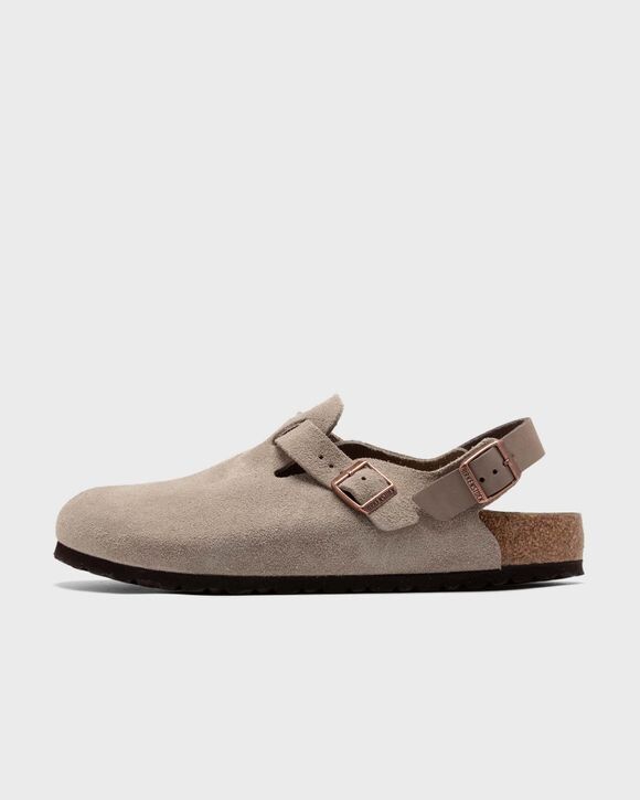 Сабо Birkenstock Tokio Suede Leather, серо-бежевый