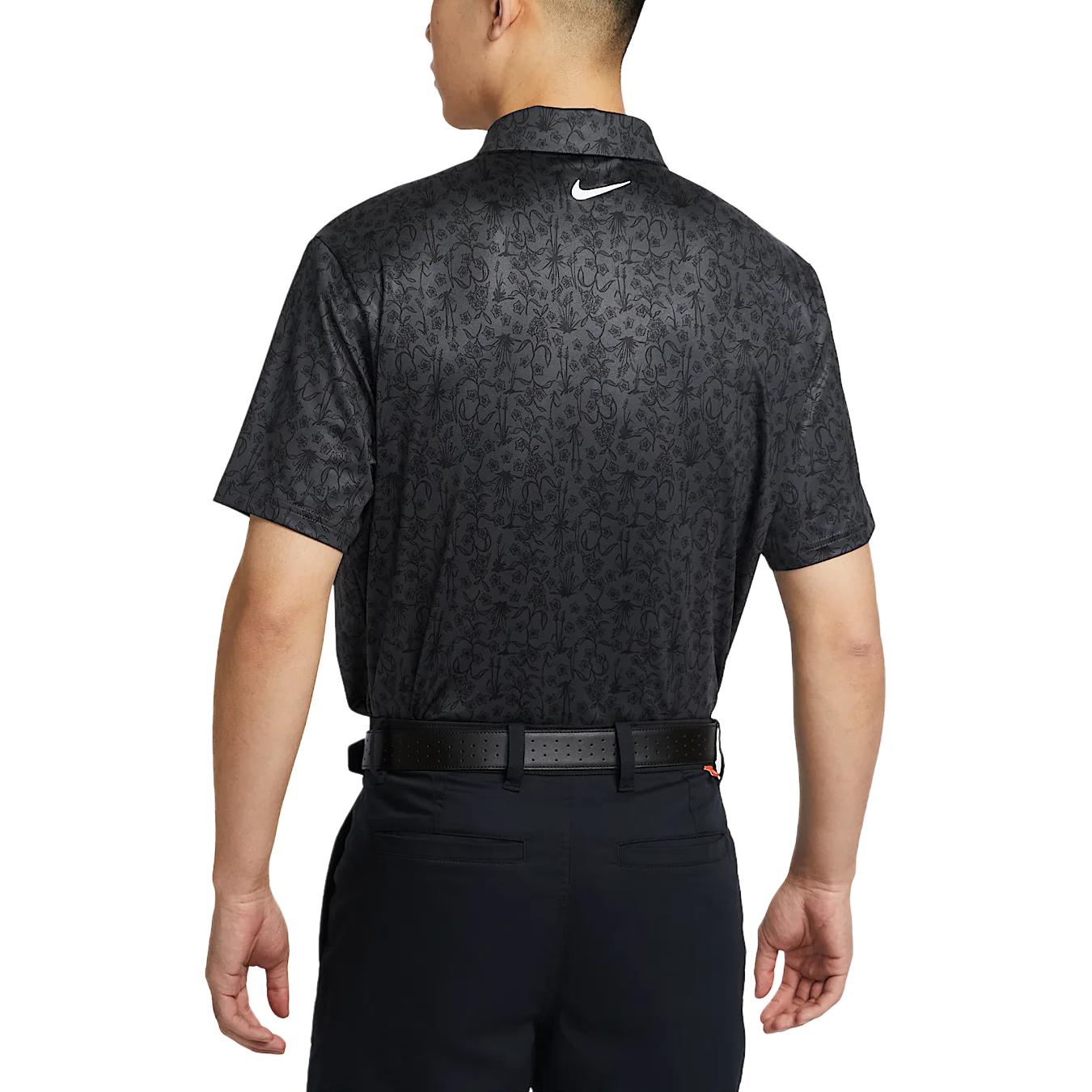 Tour Men's Dri FIT Golf Polo Nike, черно-белый — фото 3