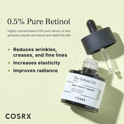 Сыворотка Cosrx — Retinol .5 Oil Anti-aging Serum с , % ретиноидом Treatment for Face - Мягкий уход за — фото 3