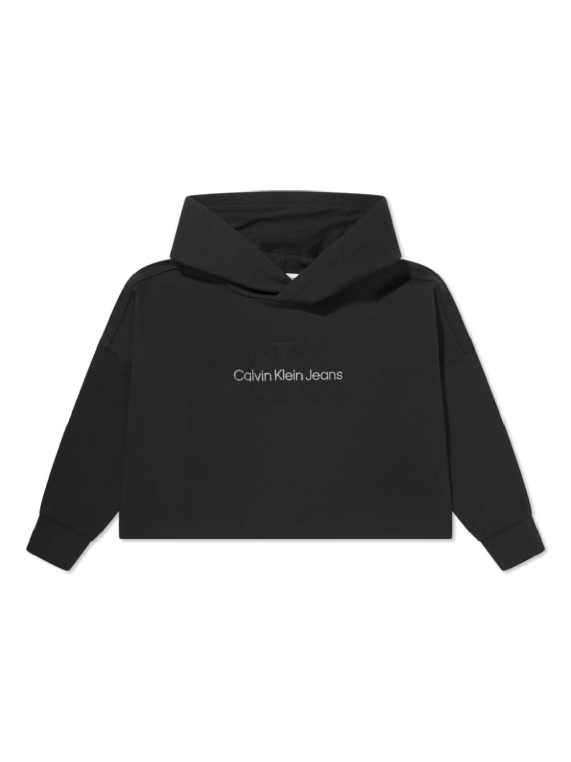 

Укороченная толстовка с логотипом Calvin Klein Jeans, черный
