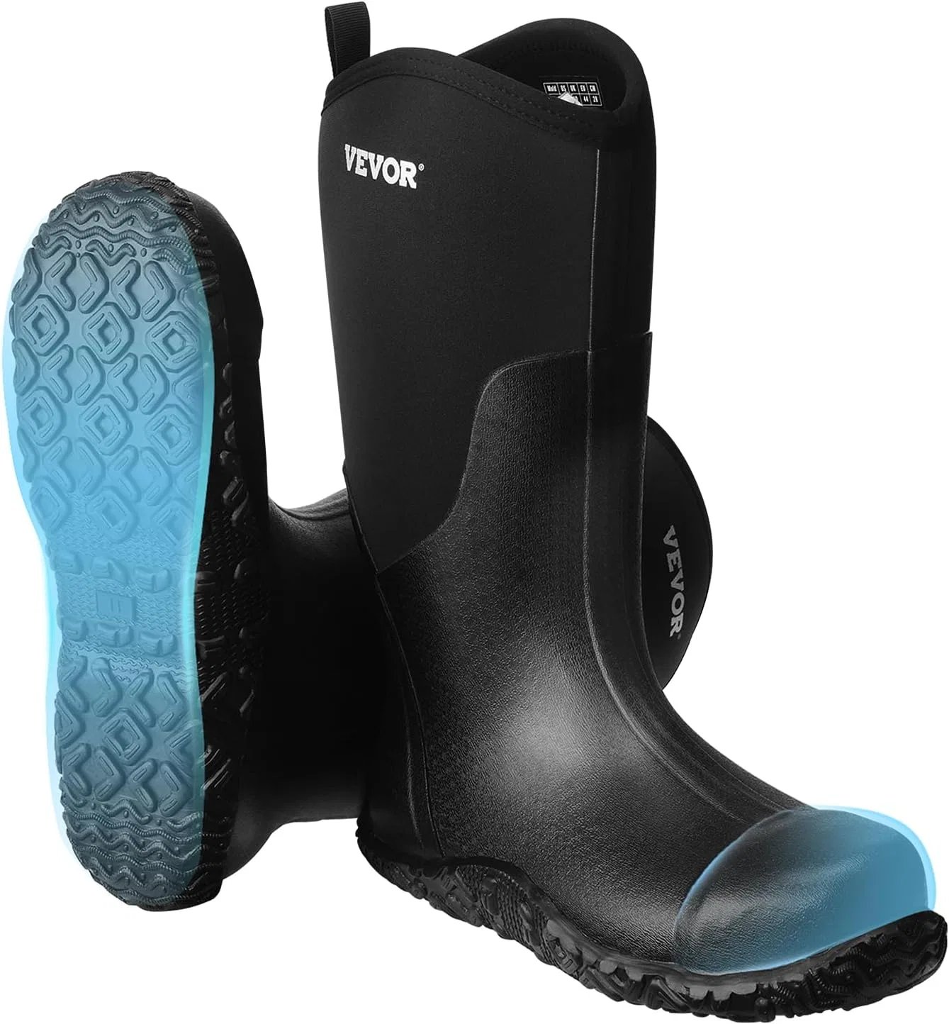 Мужские резиновые ботинки VEVOR, Black