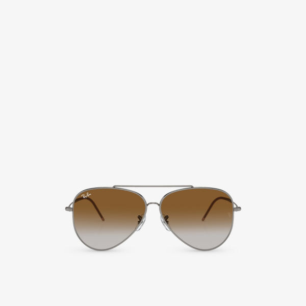 

Солнцезащитные очки в металлической оправе rbr0101s Ray-Ban, серый