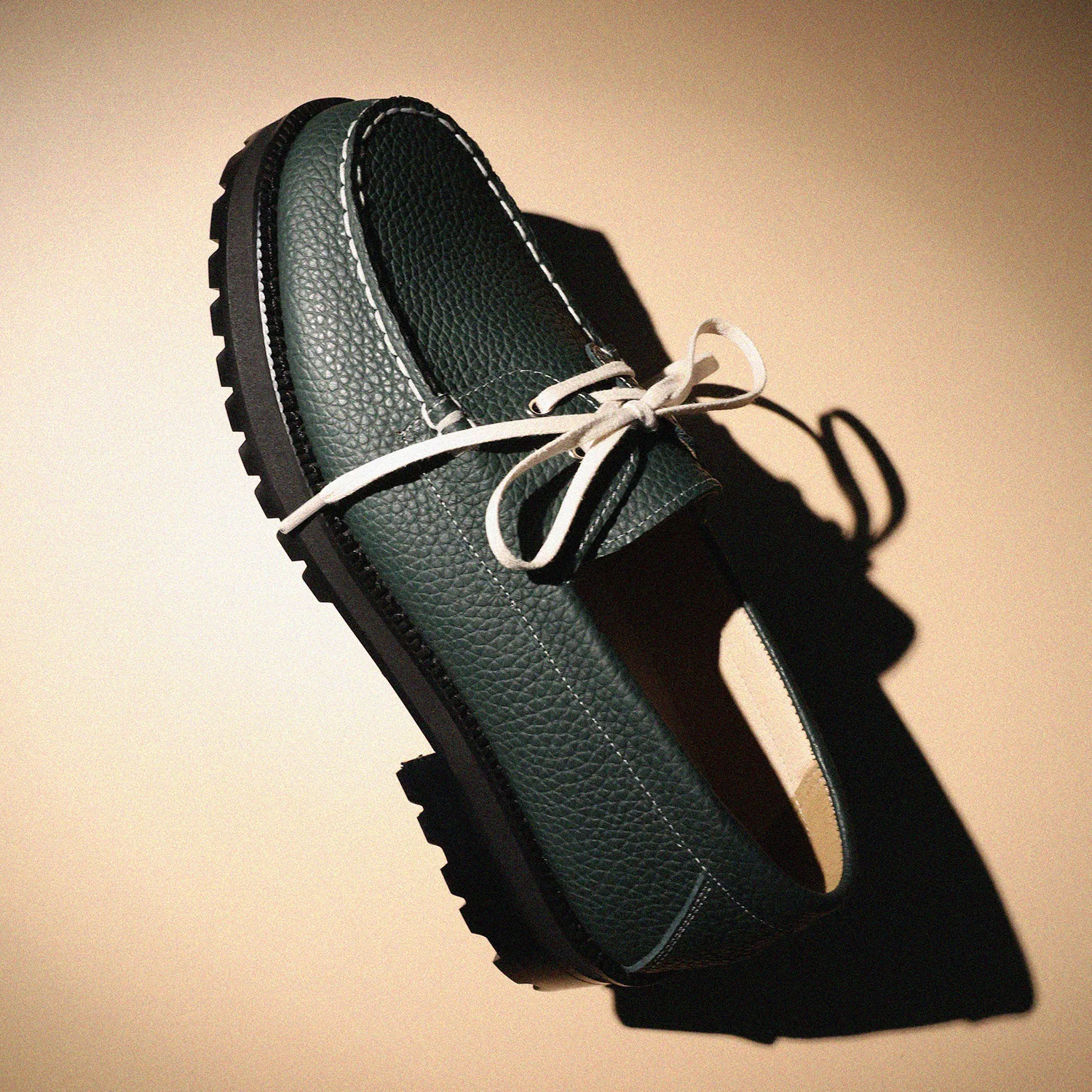 Мужские зелёные топсайдеры Firenze.A Standard Casual Sole 5099 с тиснением — фото 2