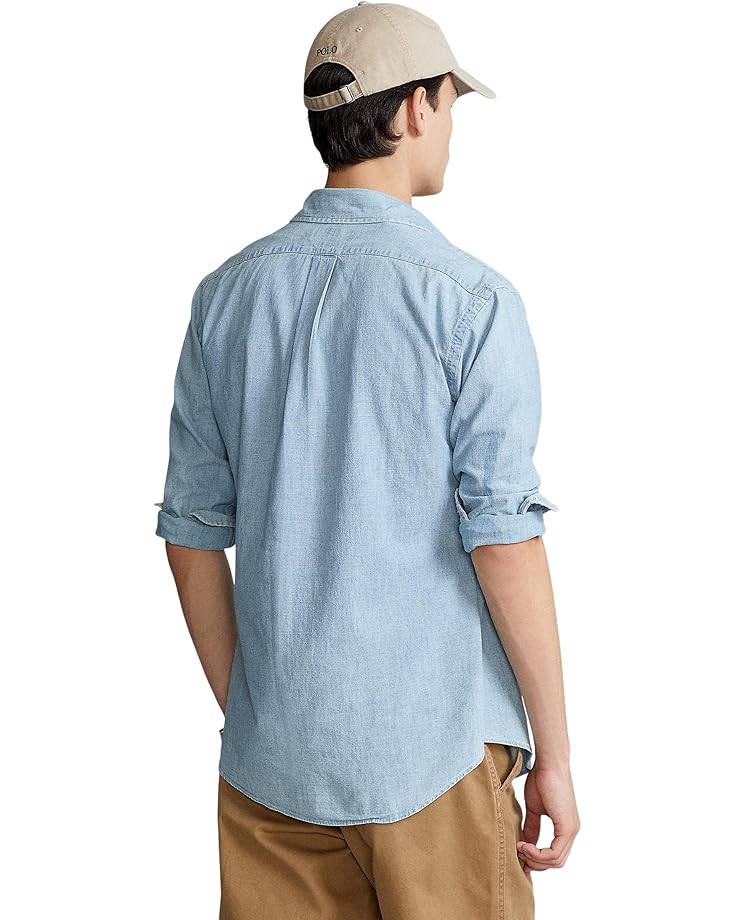 Поло Polo Ralph Lauren Chambray Sport Shirt, цвет Chambray — фото 2