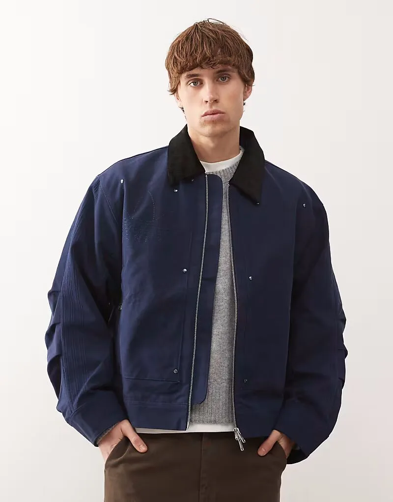 Бомбер Adidas Originals Premium Essentials синего цвета