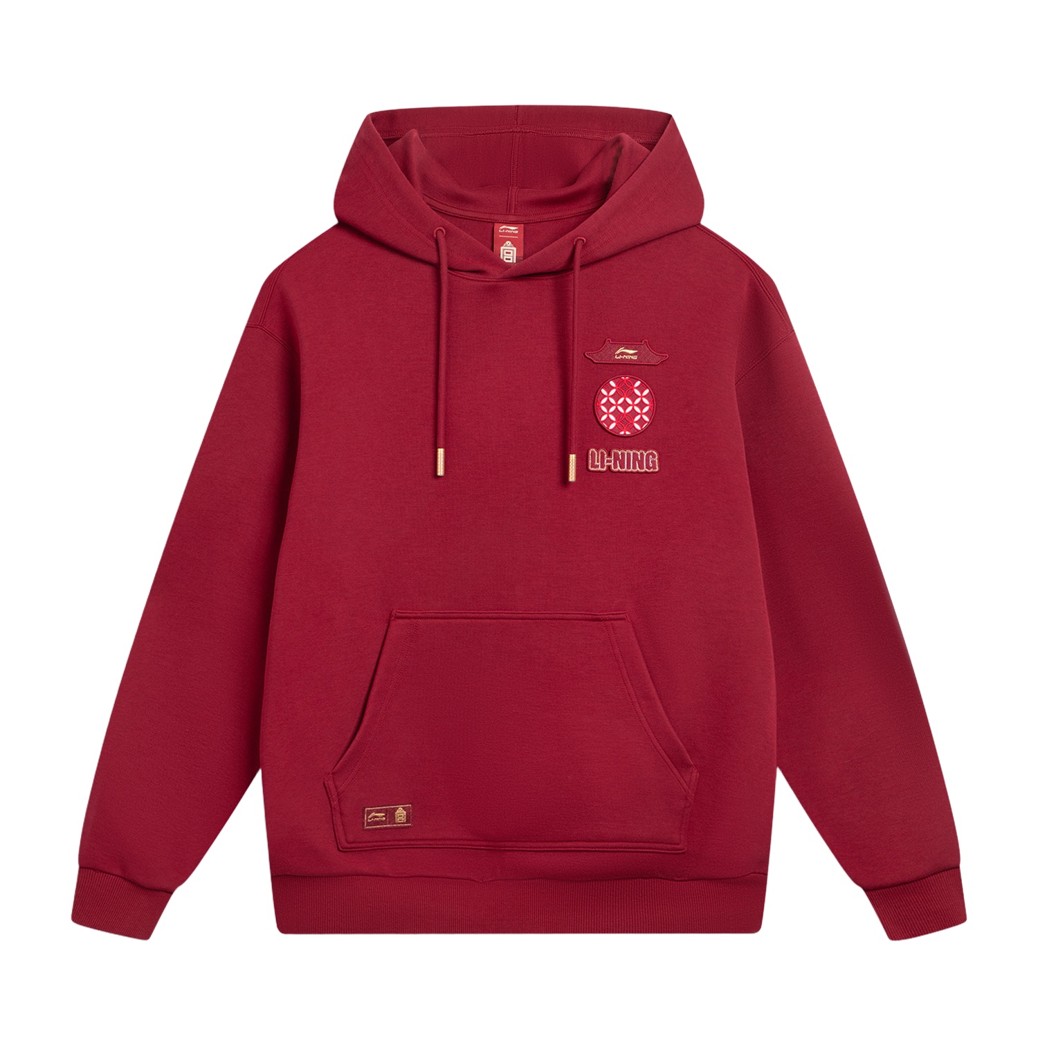 

Мужская толстовка из коллекции LiNing Sports Life., темный vermilion красный