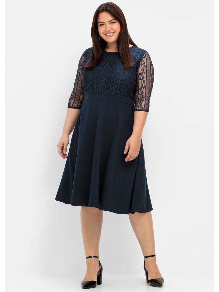 

Платье sheego, темно-синий