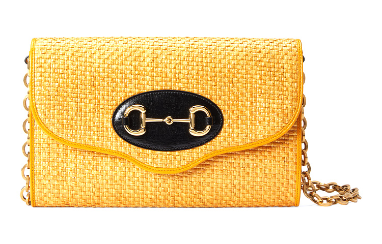 

GUCCI Сумка через плечо Fabric With Leather, женская желтая