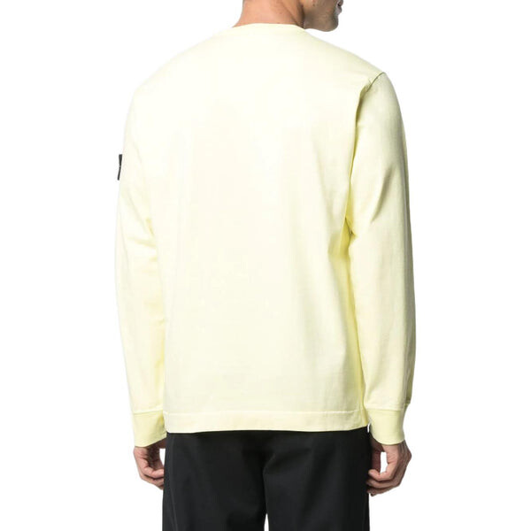 Толстовка heavy jersey crewneck sweatshirt 'yellow' Stone Island, желтый — фото 4