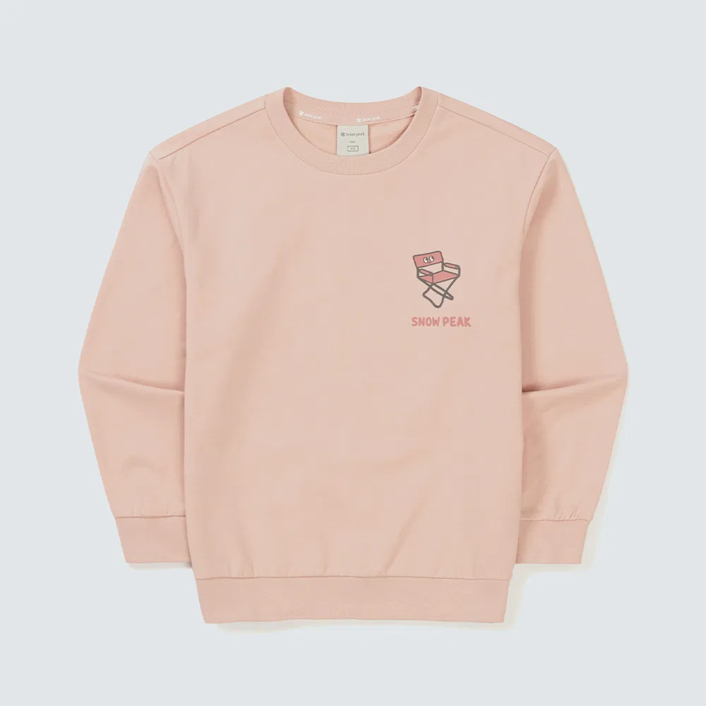 Детский свитшот Kids Camping, светло-розовый, от Snowpeak Apparel Kids — фото 2