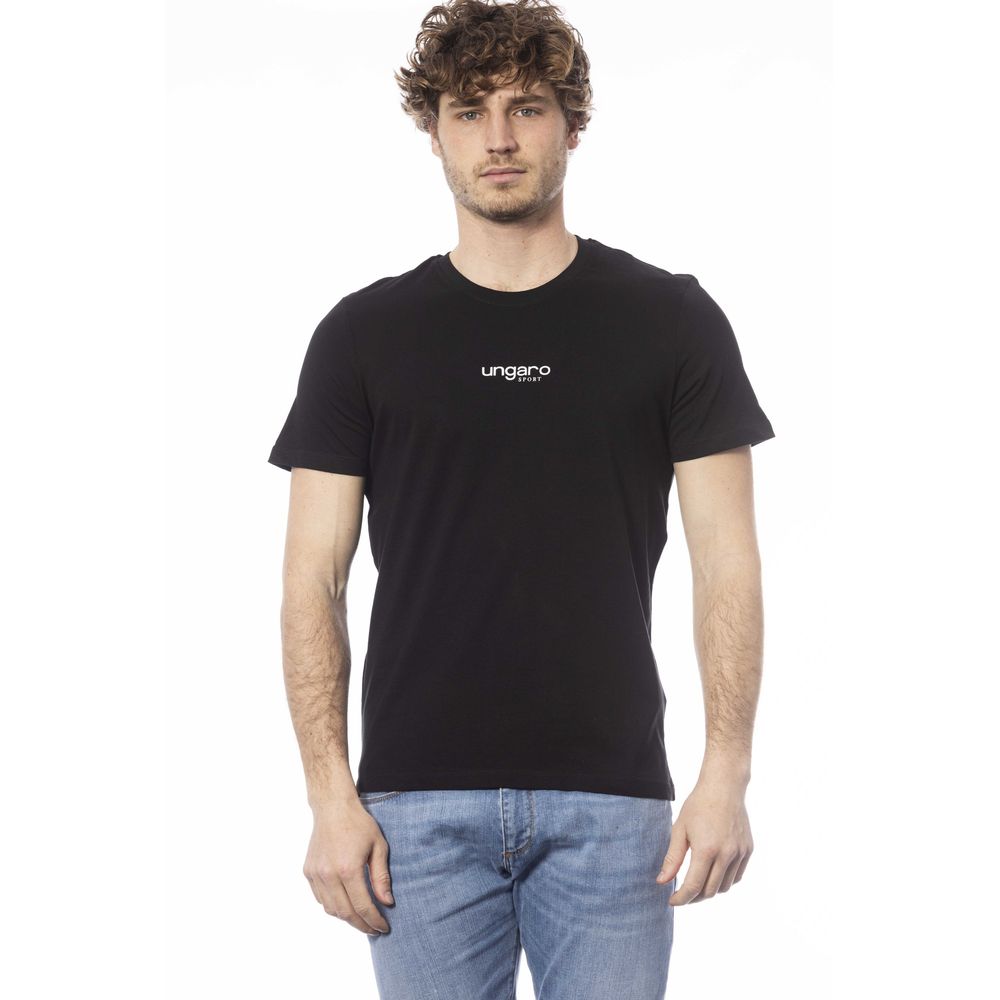

Черная хлопковая мужская футболка Ungaro Sport