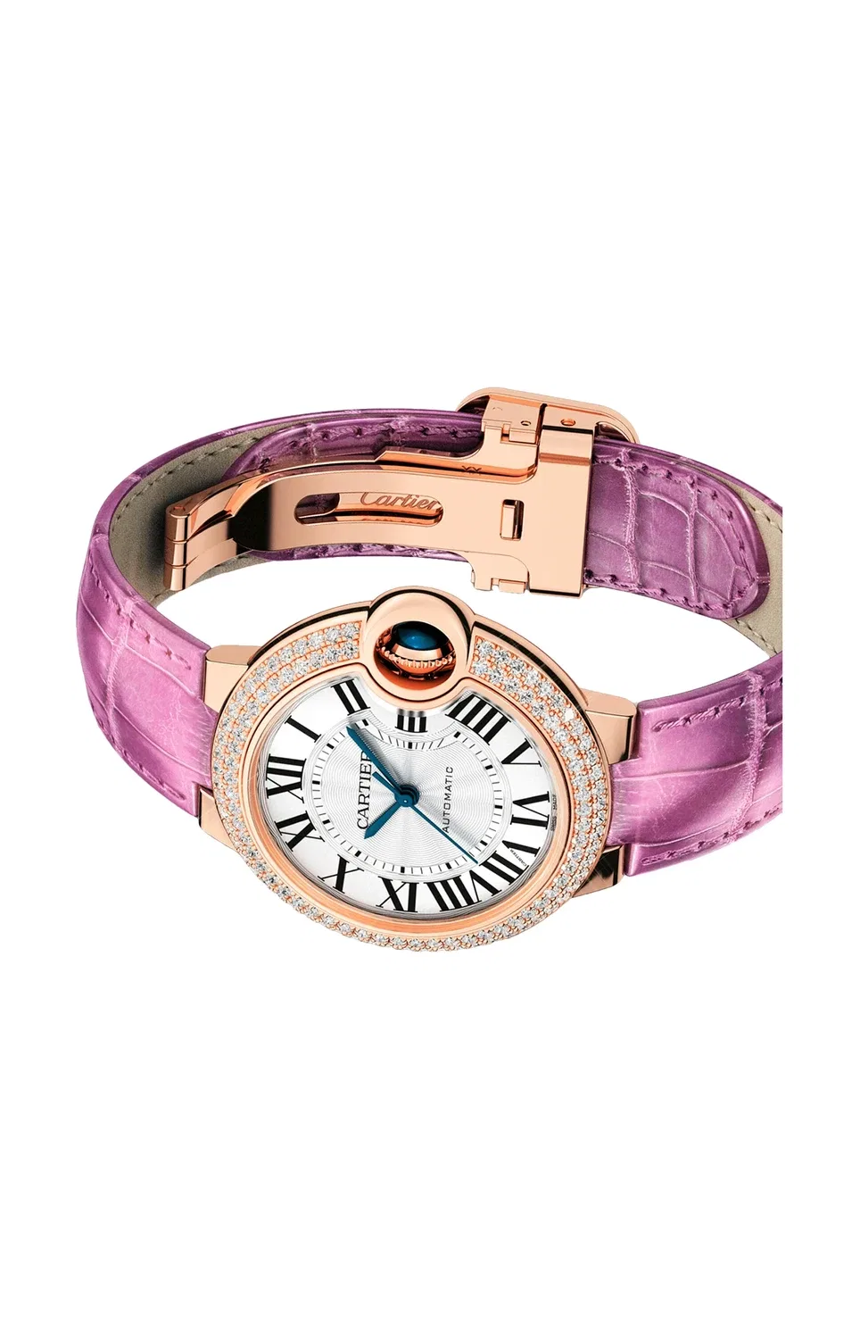 BALLON BLEU DE CARTIER 33 ММ, АВТОМАТИЧЕСКИЕ, РОЗОВОЕ ЗОЛОТО, БРИЛЛИАНТЫ - WJBB0051, золотой — фото 3