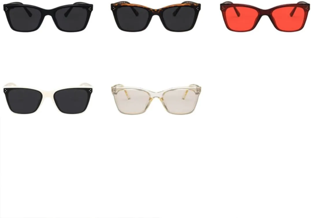 

Солнцезащитные очки с защитой UV400 | Цветные линзы "кошачий глаз" | Для женщин и мужчин, для занятий спортом на открытом воздухе и вождения DSVIGF, Red Red