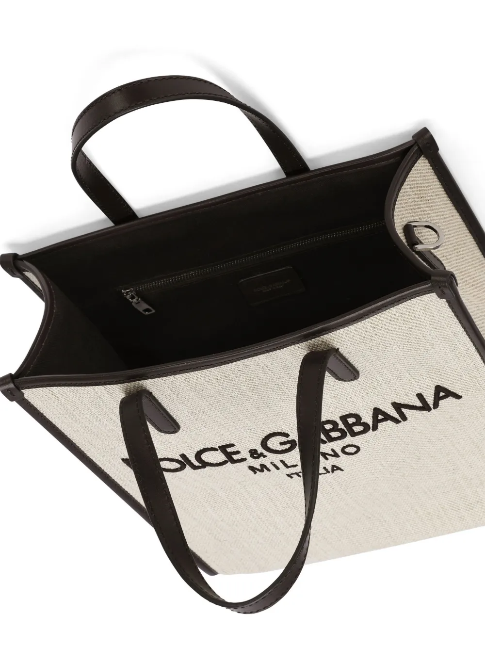 Сумка-тоут Small Shopping из канваса DOLCE & GABBANA, нейтральный — фото 4