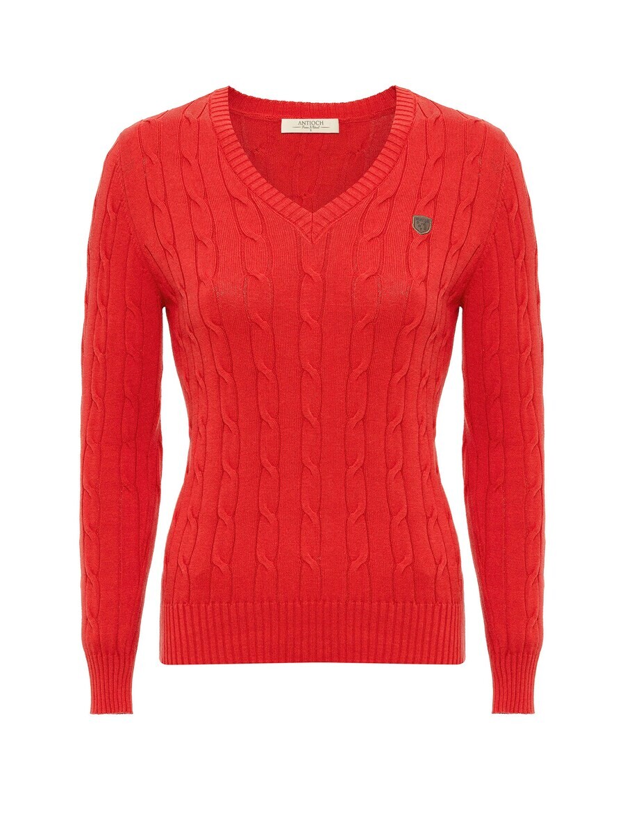 

Тонкий вязаный свитер Antioch Sweater, красный