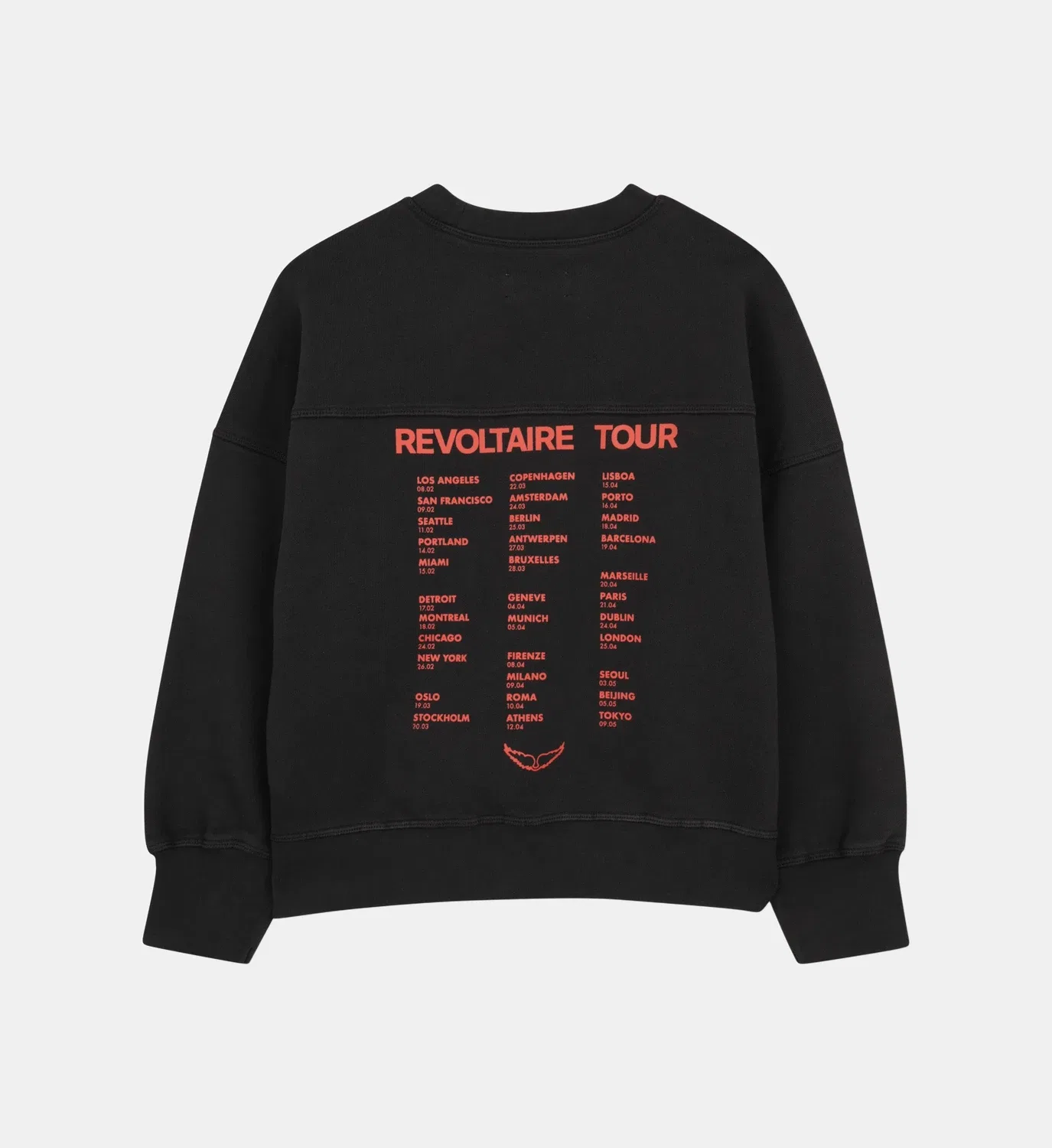 Свитшот с круглым вырезом Zadig&Voltaire Kids, черный — фото 2