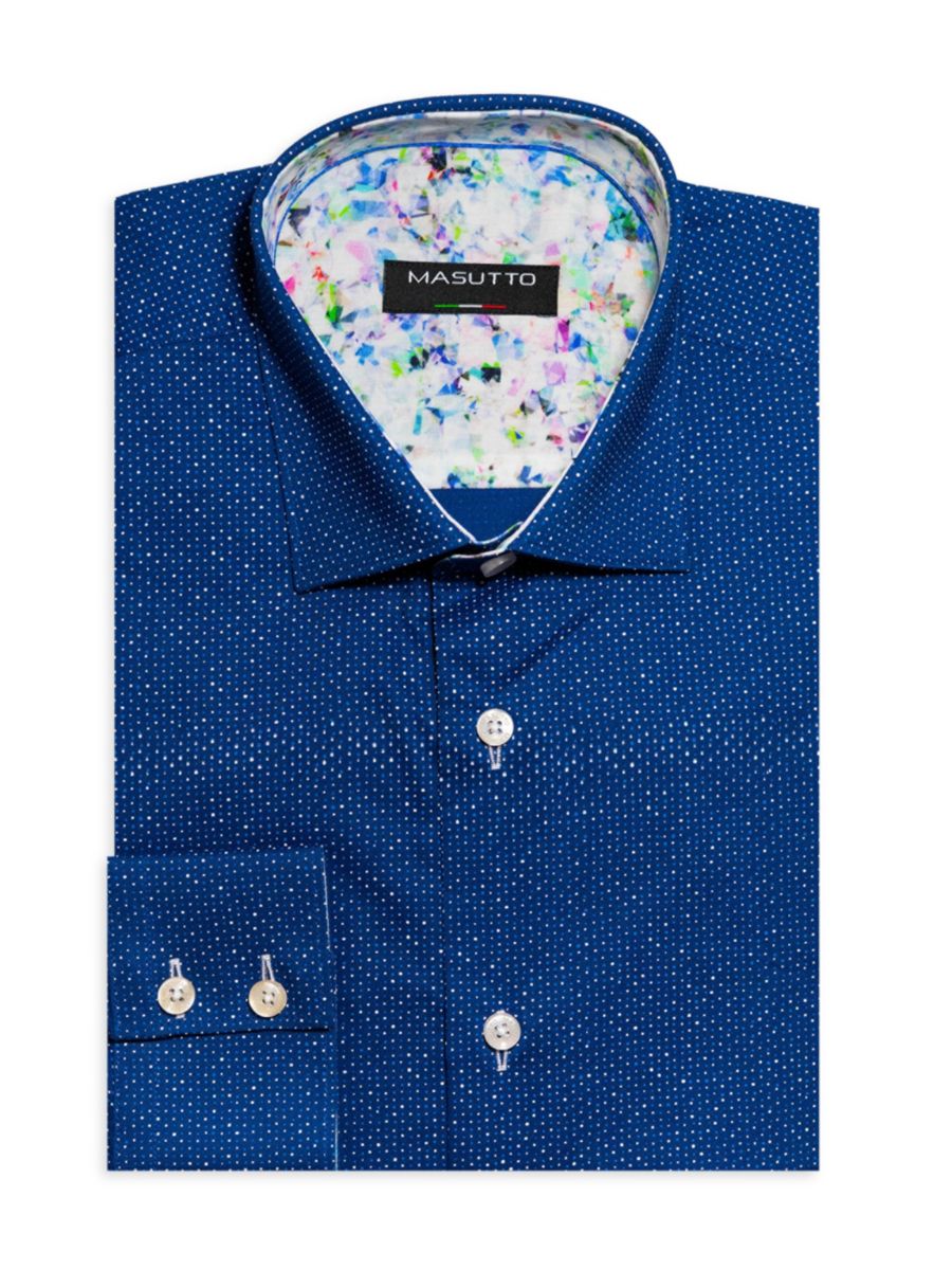 

Рубашка Sillva Modern Fit Dotted Masutto, синий