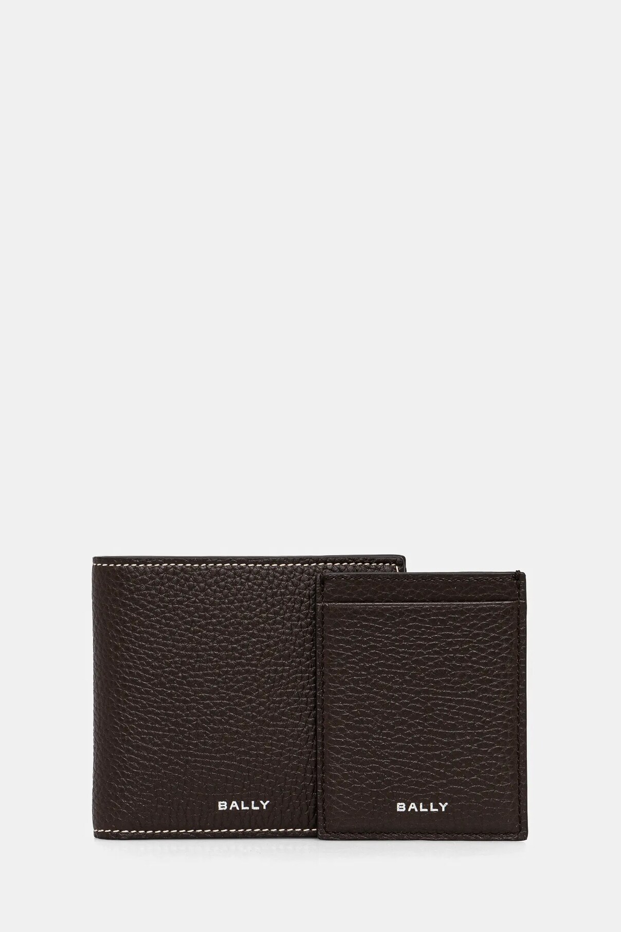

Кожаный кошелек и держатель для карт Bally, коричневый