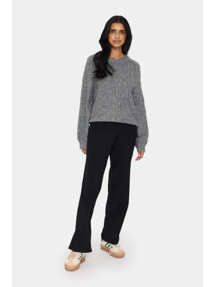 

Свободный вязаный свитер GeetaSZ в цвете Grey Quill Melange SAINT TROPEZ