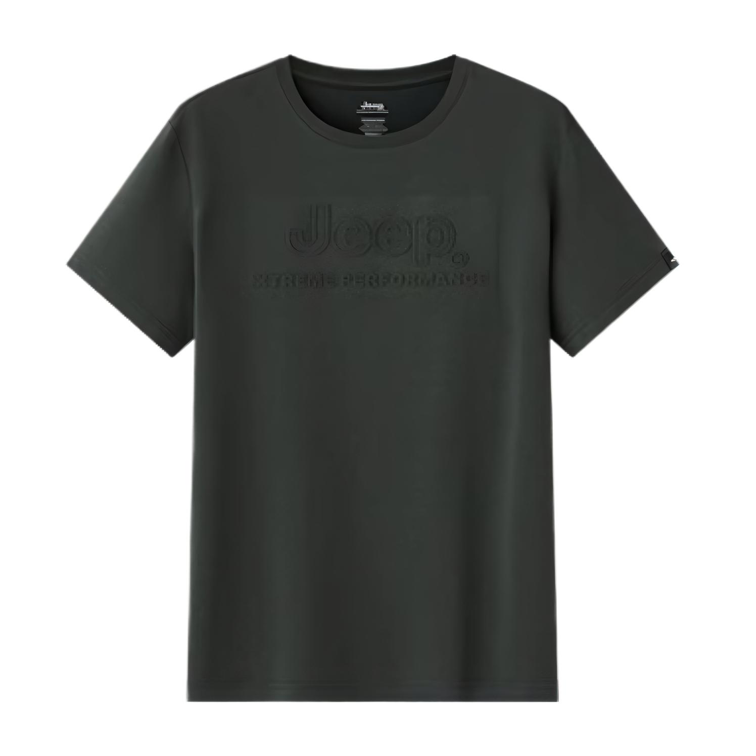 

Jeep Футболка мужская Night Green с круглым вырезом, умеренно прямой крой