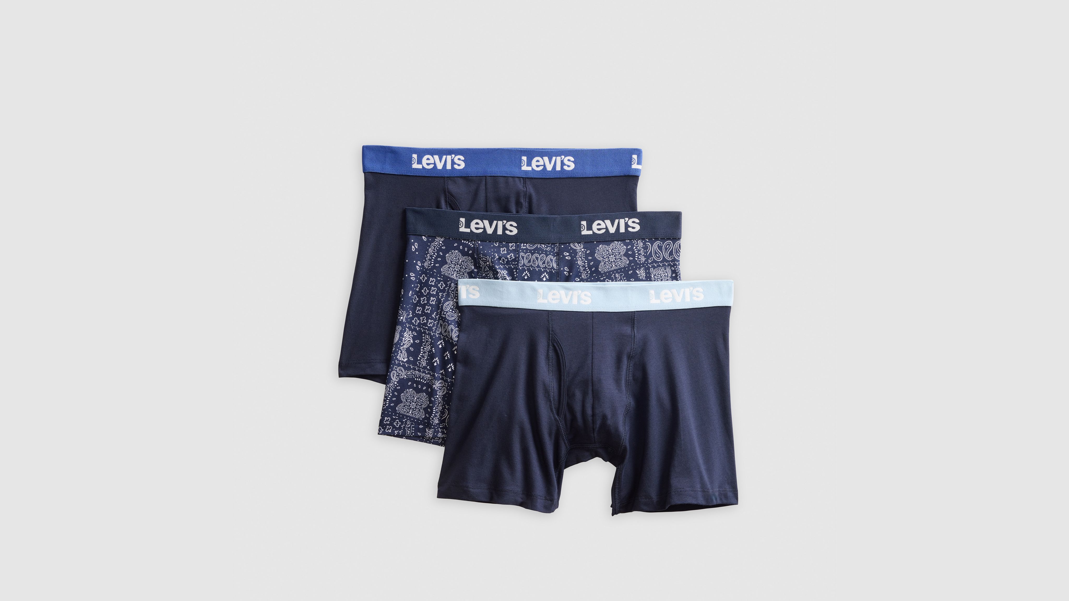 

Трусы-боксеры (3 шт. в упаковке) Levi's, цвет Blue Combo
