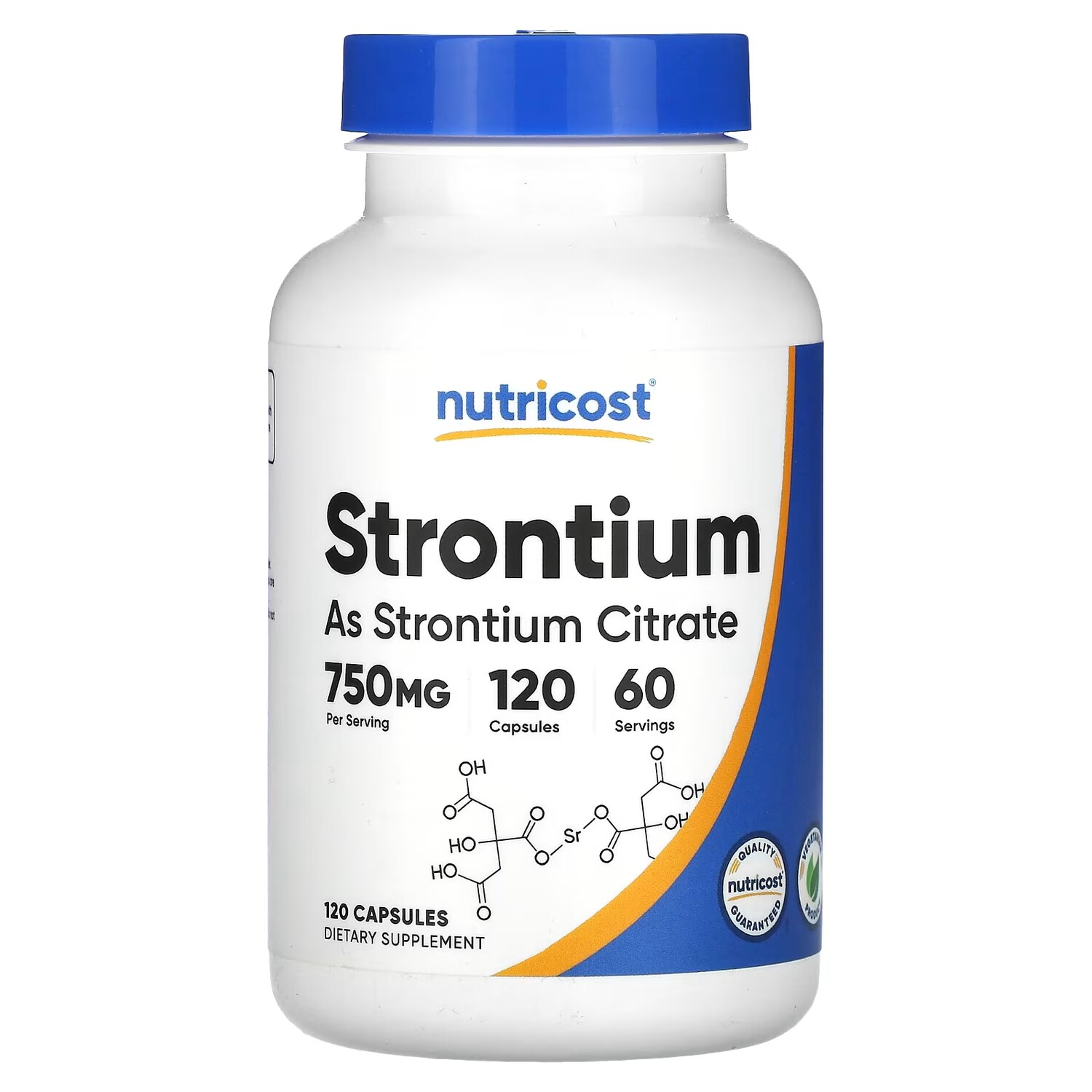 

Стронций Nutricost 750 мг, 120 капсул (375 мг в капсуле)