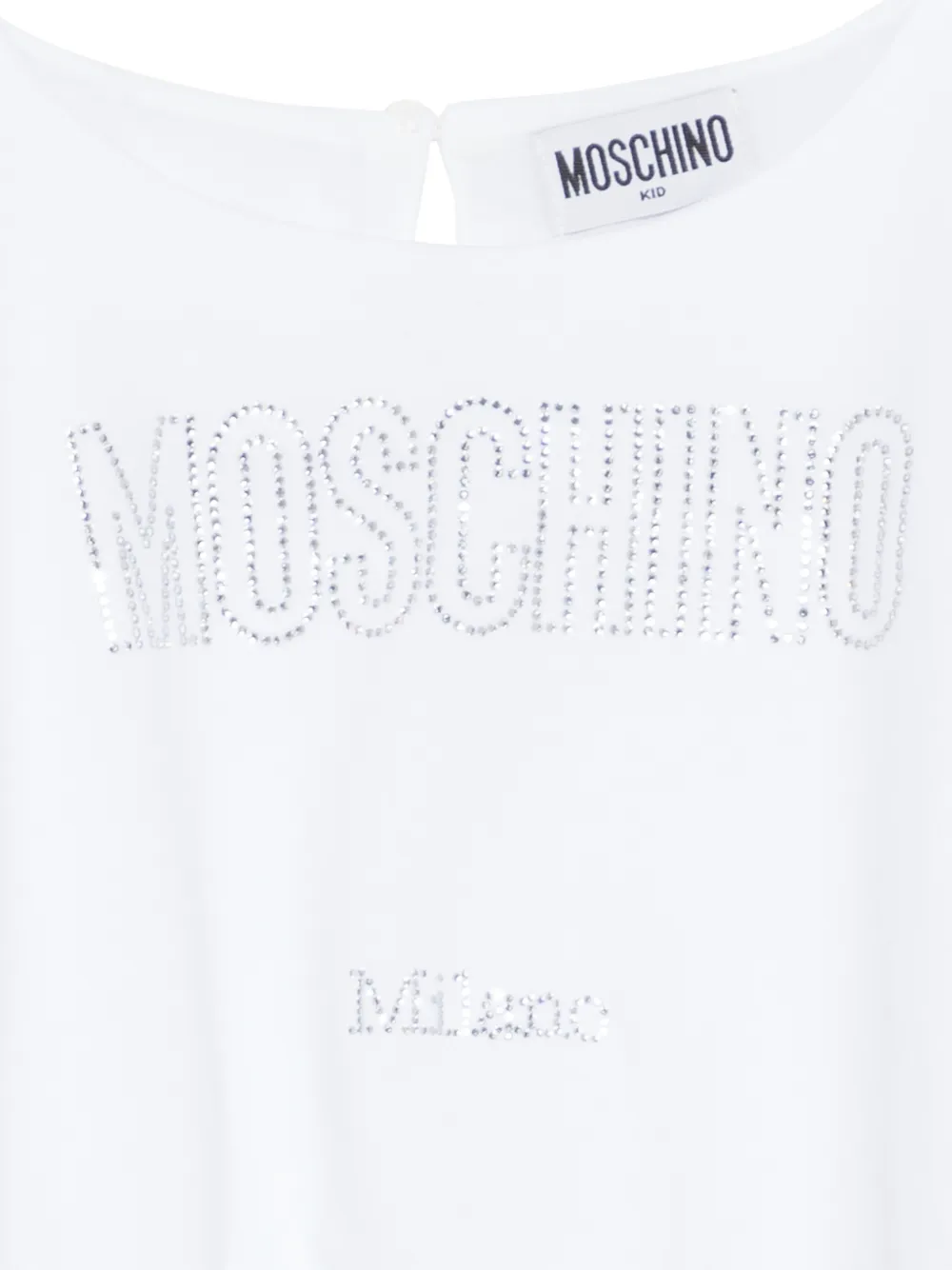 Блузка с логотипом Moschino Kids, белый — фото 3