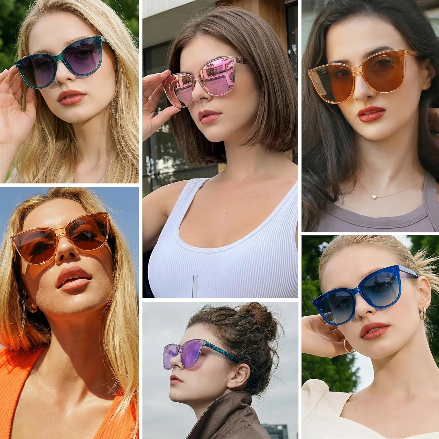 

Женские поляризованные солнцезащитные очки LVIOE, UV400, оправа «кошачий глаз» ретро, цвет A18 Transparent Dark Blue/Gradient Blue, для вождения и активного отдыха