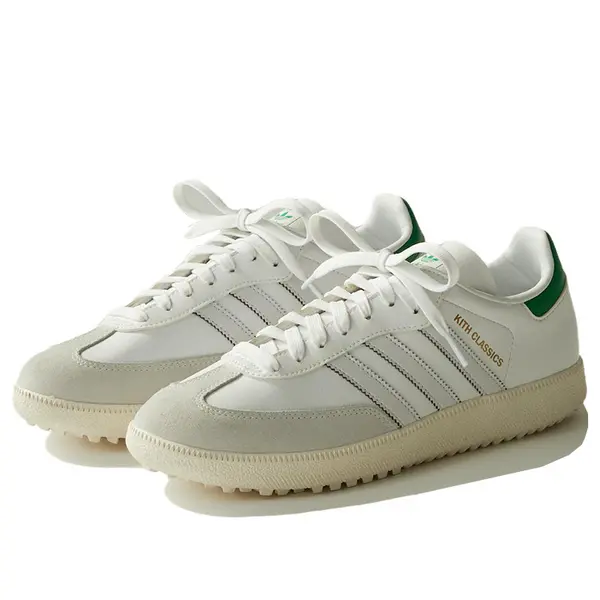 

Кроссовки Kith x Adidas Samba Spikeless Golf 'White Green', белый, Белый;серый, Кроссовки Kith x Adidas Samba Spikeless Golf 'White Green', белый