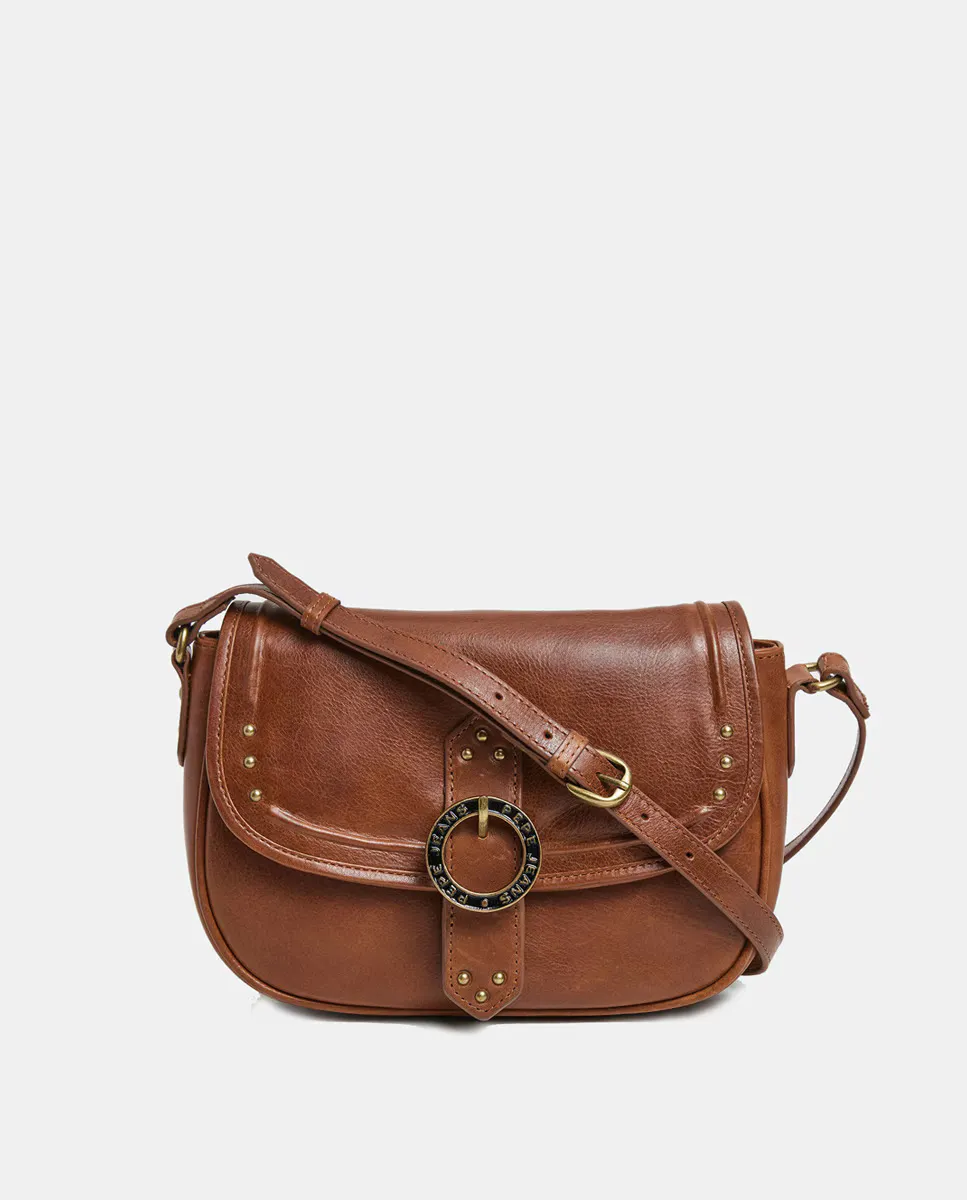 

Кожаная сумка с клапаном Pepe Jeans, коричневый
