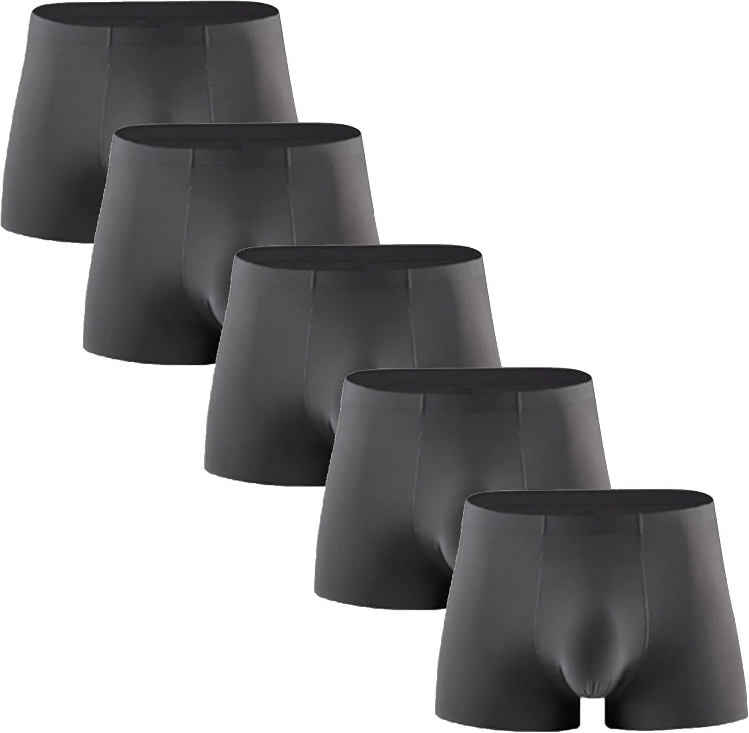 Боксеры шелковистые, дышащие, Grey-5pc