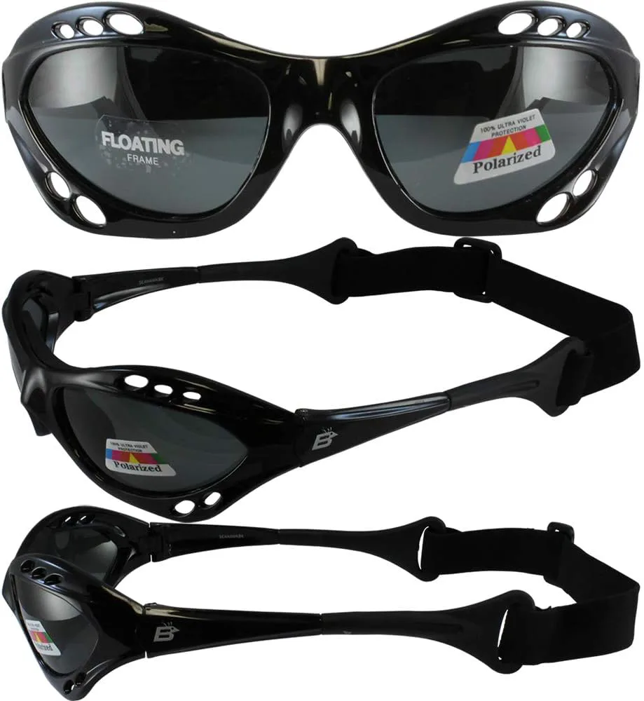 

Комплект из 3 поляризованных солнцезащитных очков Birdz Seahawk с мягкой подкладкой — черная оправа с дымчатыми, синими и красными линзами, Blue Red and Smoke