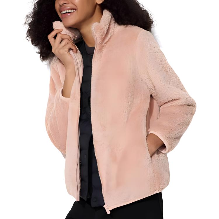 

UNIQLO Пальто с бархатистой текстурой Women's, Pink