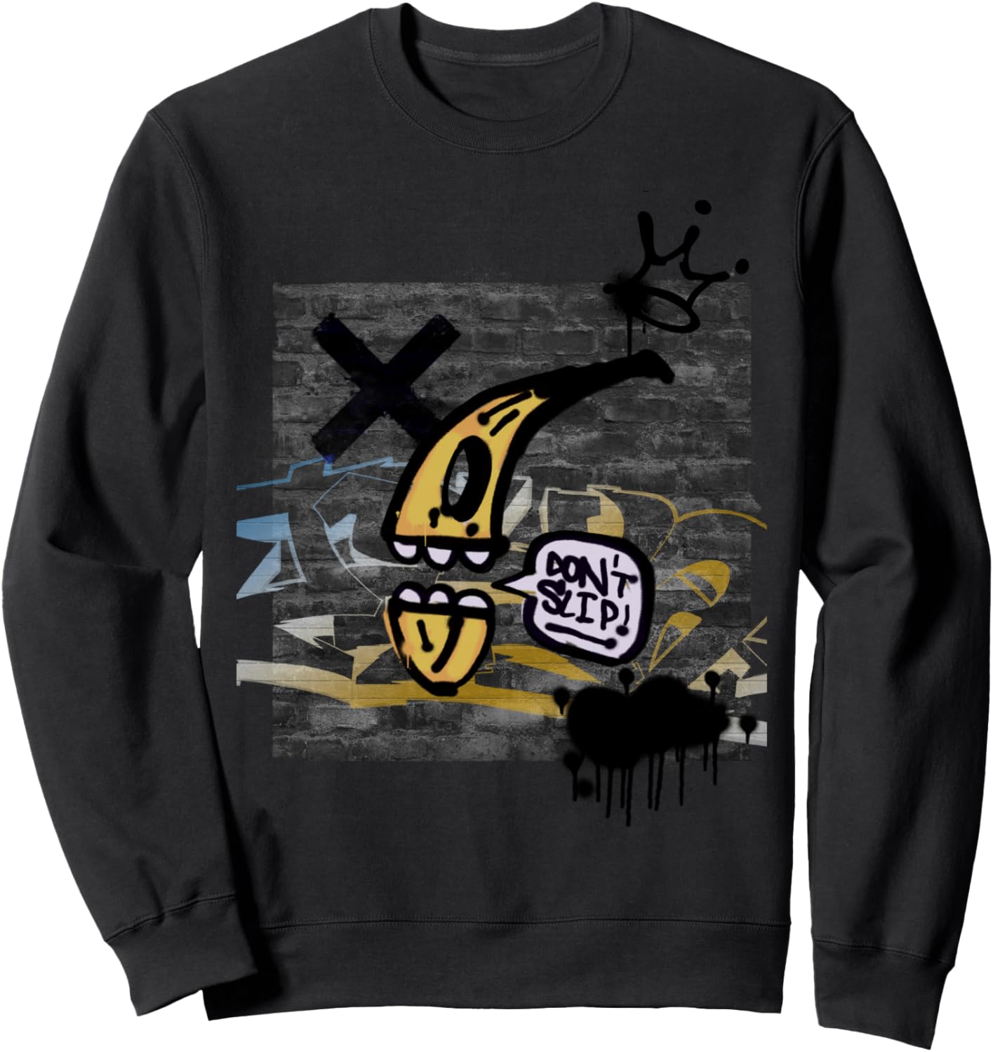 

Толстовка с граффити на стене «Не поскользнись, говорящий банан», черная (black 19-3911tcx), размер S Uab Kidkis, Черный, Толстовка с граффити на стене «Не поскользнись, говорящий банан», черная (black 19-3911tcx), размер S Uab Kidkis